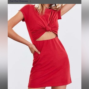 Urban Outfitters, Silence & Noise Bright Red, Front Tie dress, short sleeve, szM